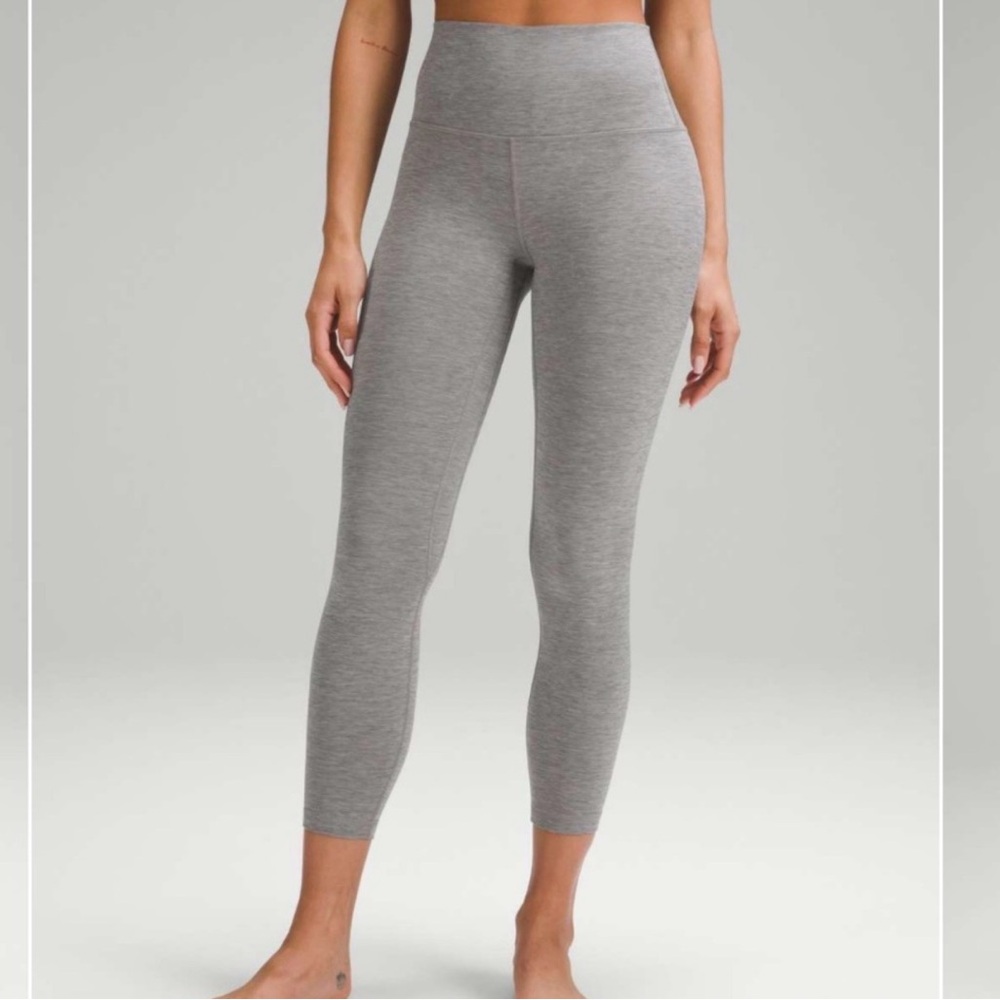 Lululemon Align High Rise tights leggings crop heathered gray